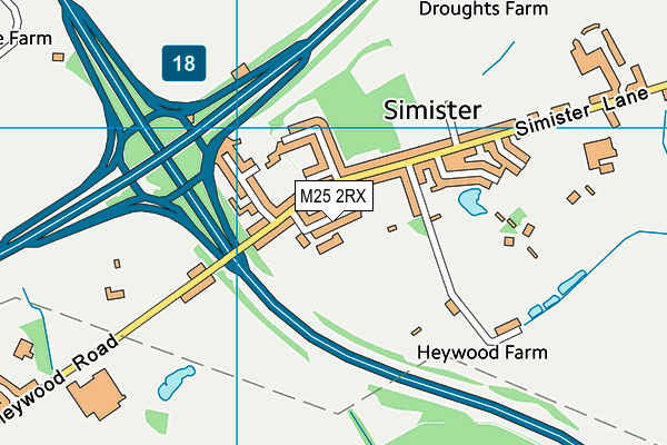 M25 2RX map - OS VectorMap District (Ordnance Survey)