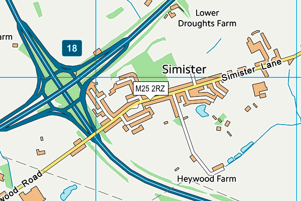 M25 2RZ map - OS VectorMap District (Ordnance Survey)