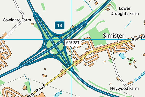 M25 2ST map - OS VectorMap District (Ordnance Survey)