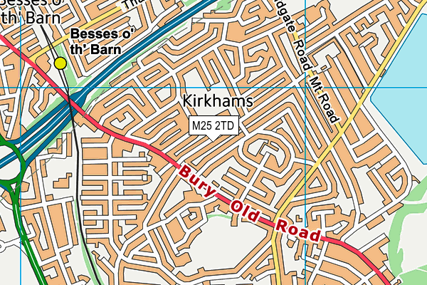 M25 2TD map - OS VectorMap District (Ordnance Survey)