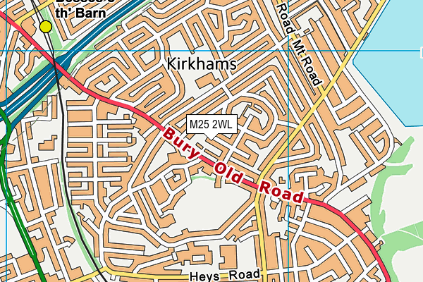 M25 2WL map - OS VectorMap District (Ordnance Survey)