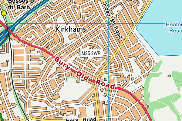 M25 2WP map - OS VectorMap District (Ordnance Survey)