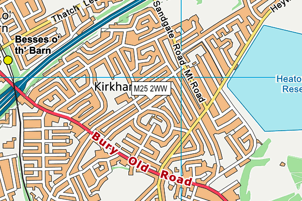 M25 2WW map - OS VectorMap District (Ordnance Survey)