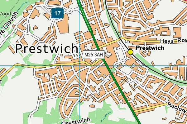 M25 3AH map - OS VectorMap District (Ordnance Survey)