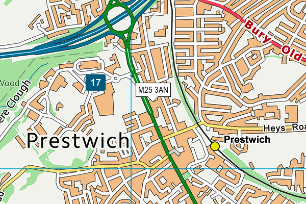 M25 3AN map - OS VectorMap District (Ordnance Survey)