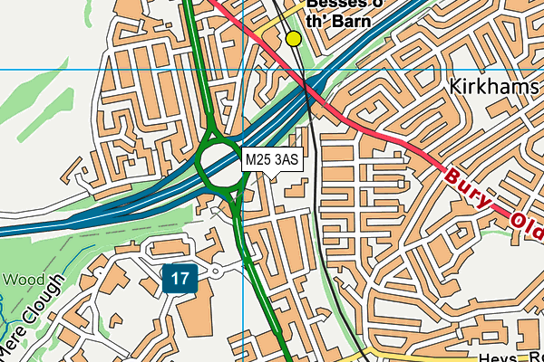 M25 3AS map - OS VectorMap District (Ordnance Survey)