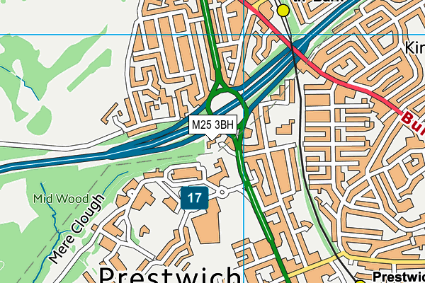 M25 3BH map - OS VectorMap District (Ordnance Survey)