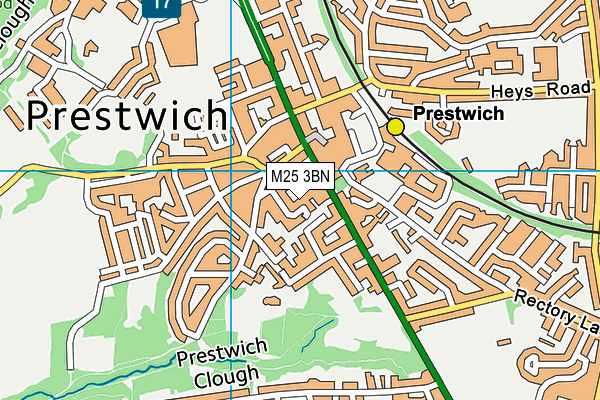 M25 3BN map - OS VectorMap District (Ordnance Survey)