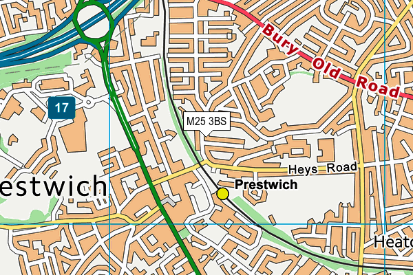 M25 3BS map - OS VectorMap District (Ordnance Survey)