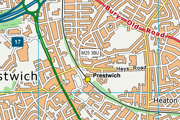 M25 3BU map - OS VectorMap District (Ordnance Survey)