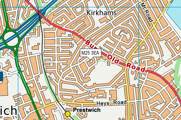 M25 3EA map - OS VectorMap District (Ordnance Survey)