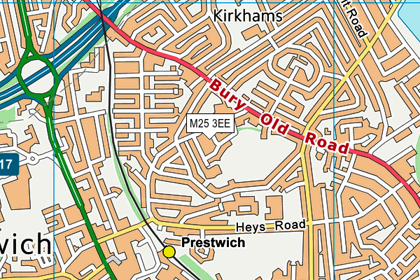 M25 3EE map - OS VectorMap District (Ordnance Survey)