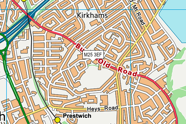 M25 3EF map - OS VectorMap District (Ordnance Survey)