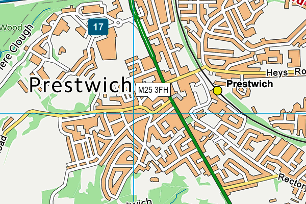 M25 3FH map - OS VectorMap District (Ordnance Survey)