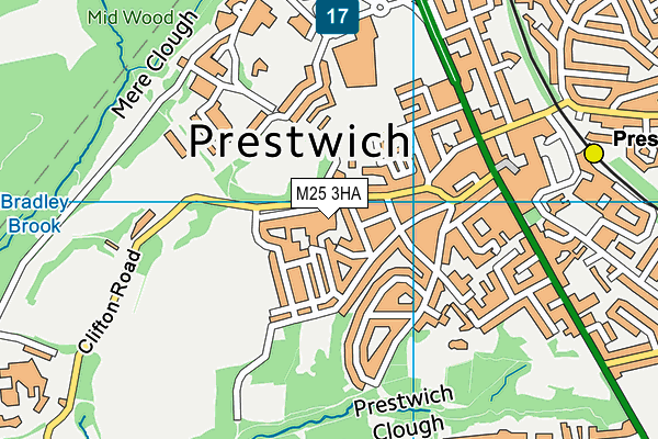 M25 3HA map - OS VectorMap District (Ordnance Survey)