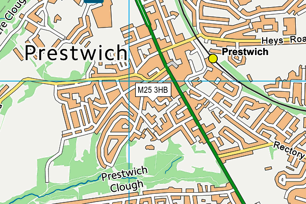 M25 3HB map - OS VectorMap District (Ordnance Survey)