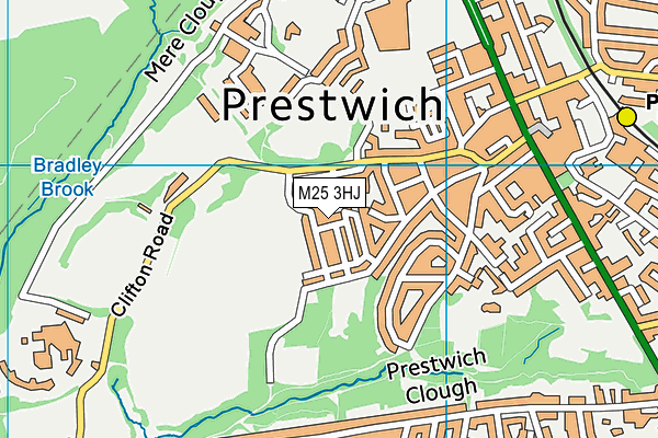 M25 3HJ map - OS VectorMap District (Ordnance Survey)