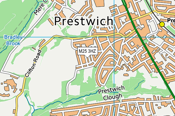 M25 3HZ map - OS VectorMap District (Ordnance Survey)