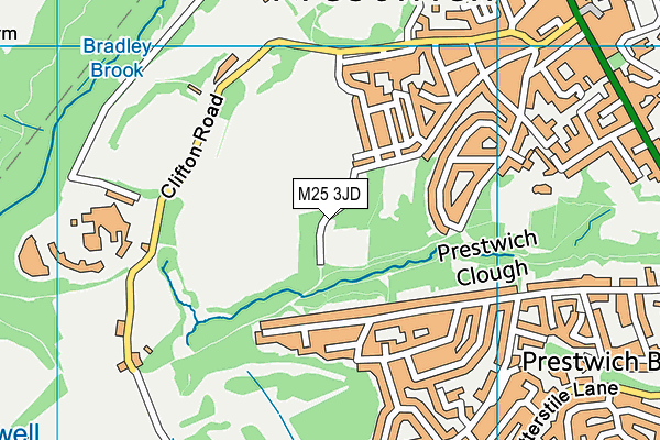 M25 3JD map - OS VectorMap District (Ordnance Survey)