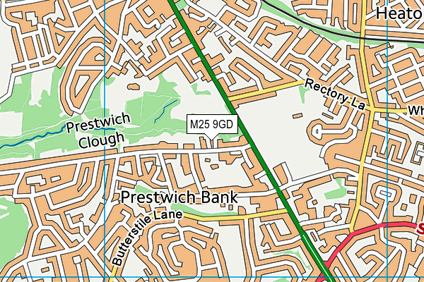 M25 9GD map - OS VectorMap District (Ordnance Survey)