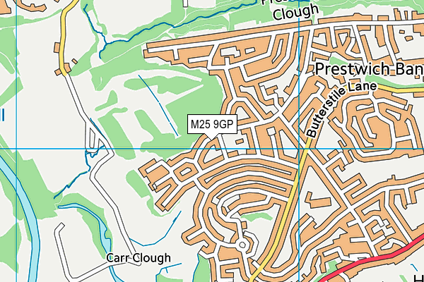 M25 9GP map - OS VectorMap District (Ordnance Survey)