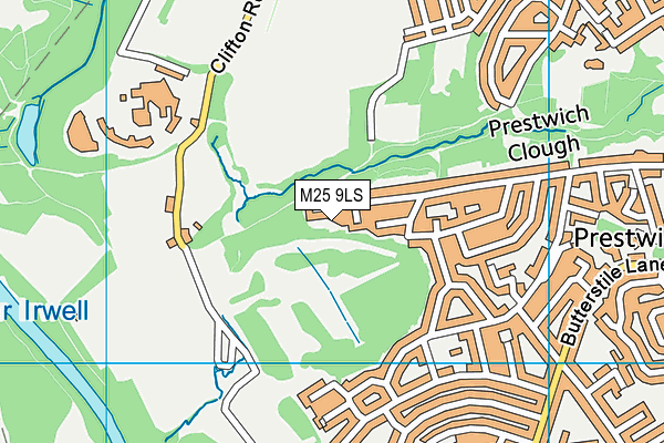M25 9LS map - OS VectorMap District (Ordnance Survey)