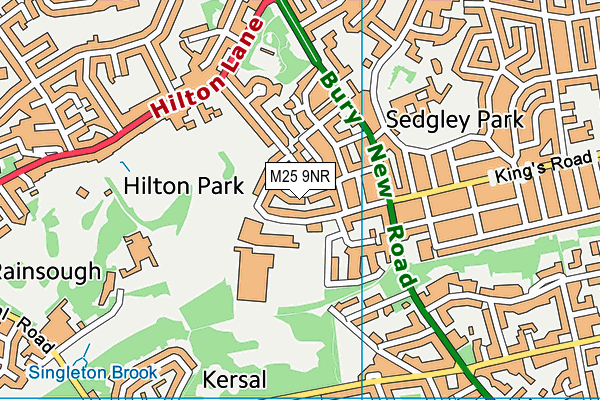 M25 9NR map - OS VectorMap District (Ordnance Survey)