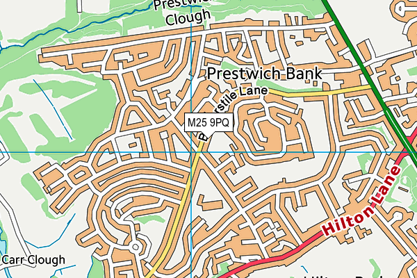 M25 9PQ map - OS VectorMap District (Ordnance Survey)