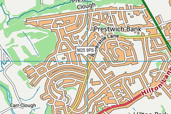 M25 9PS map - OS VectorMap District (Ordnance Survey)