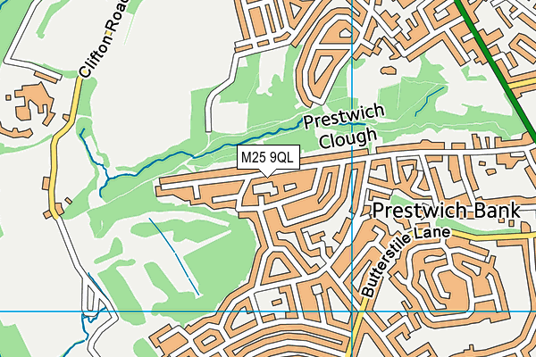 M25 9QL map - OS VectorMap District (Ordnance Survey)