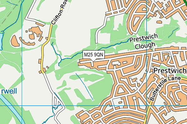 M25 9QN map - OS VectorMap District (Ordnance Survey)