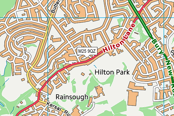 M25 9QZ map - OS VectorMap District (Ordnance Survey)