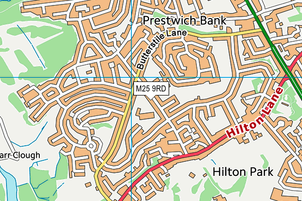 M25 9RD map - OS VectorMap District (Ordnance Survey)