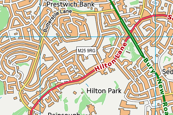 M25 9RG map - OS VectorMap District (Ordnance Survey)