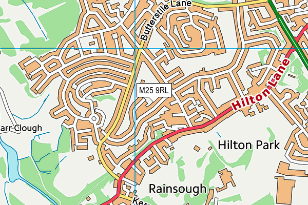 M25 9RL map - OS VectorMap District (Ordnance Survey)