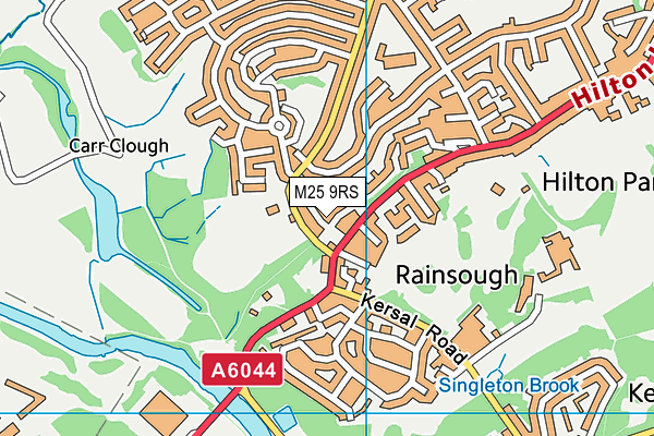 M25 9RS map - OS VectorMap District (Ordnance Survey)