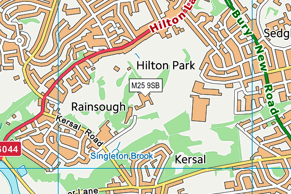 M25 9SB map - OS VectorMap District (Ordnance Survey)