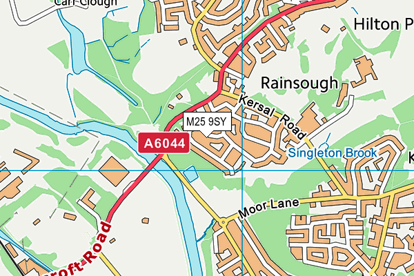 M25 9SY map - OS VectorMap District (Ordnance Survey)