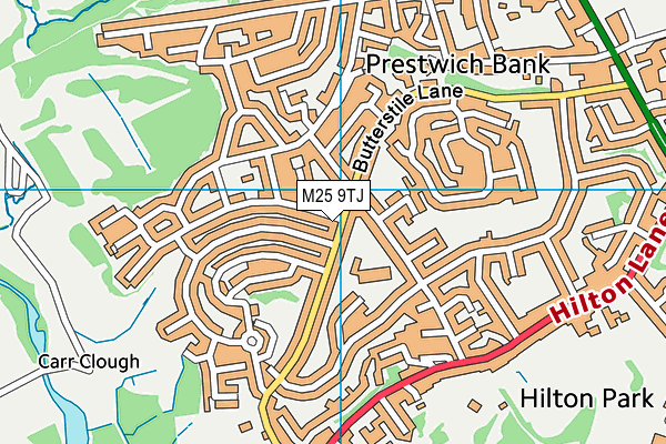 M25 9TJ map - OS VectorMap District (Ordnance Survey)