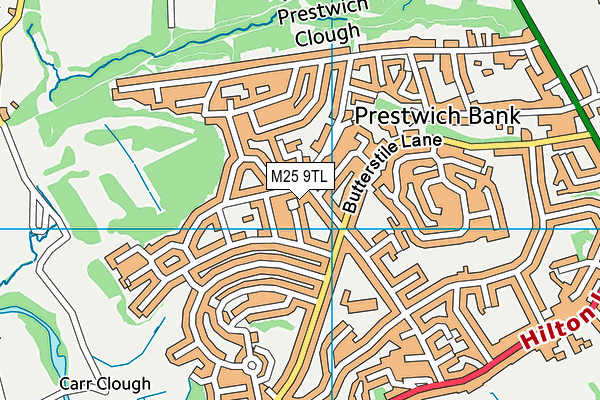 M25 9TL map - OS VectorMap District (Ordnance Survey)