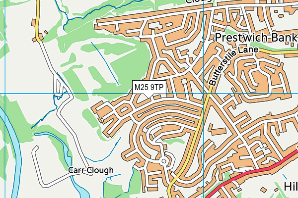 M25 9TP map - OS VectorMap District (Ordnance Survey)