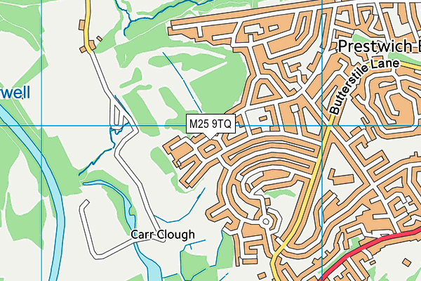 M25 9TQ map - OS VectorMap District (Ordnance Survey)