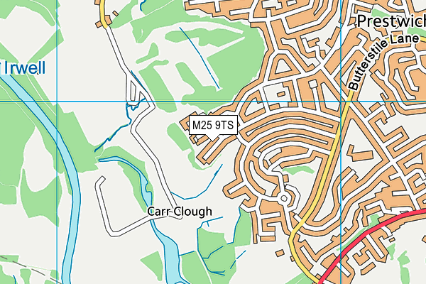 M25 9TS map - OS VectorMap District (Ordnance Survey)