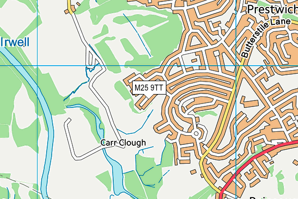 M25 9TT map - OS VectorMap District (Ordnance Survey)