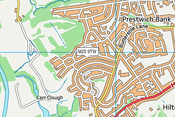 M25 9TW map - OS VectorMap District (Ordnance Survey)