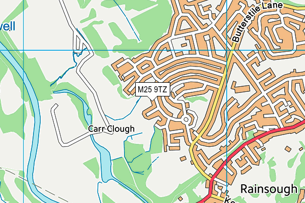 M25 9TZ map - OS VectorMap District (Ordnance Survey)