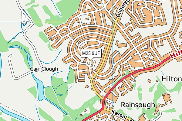 M25 9UF map - OS VectorMap District (Ordnance Survey)