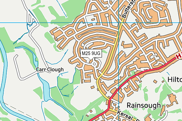 M25 9UG map - OS VectorMap District (Ordnance Survey)