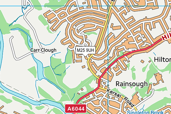 M25 9UH map - OS VectorMap District (Ordnance Survey)