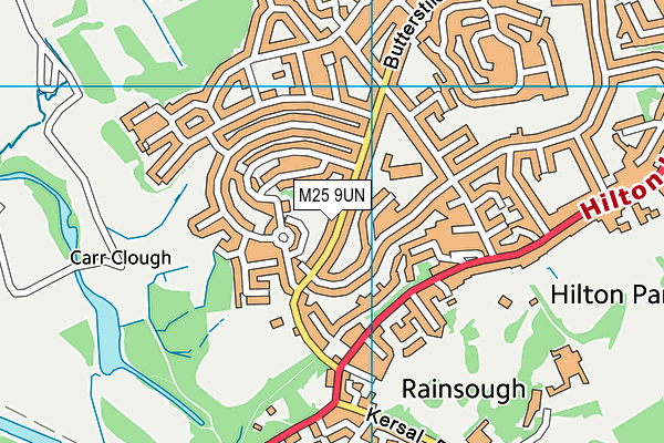 M25 9UN map - OS VectorMap District (Ordnance Survey)